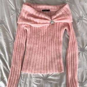 Mohair Peach/light pink sweater